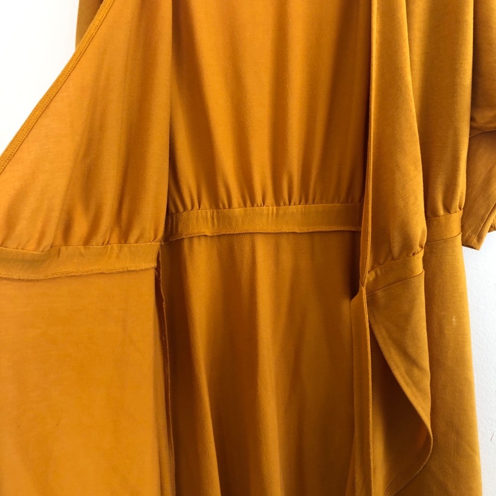 Mustard Yellow Wrap Dress - Picture 5 of 10